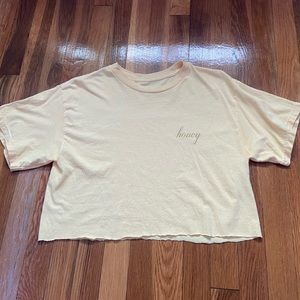 Yellow Brandy Melville honey shirt
